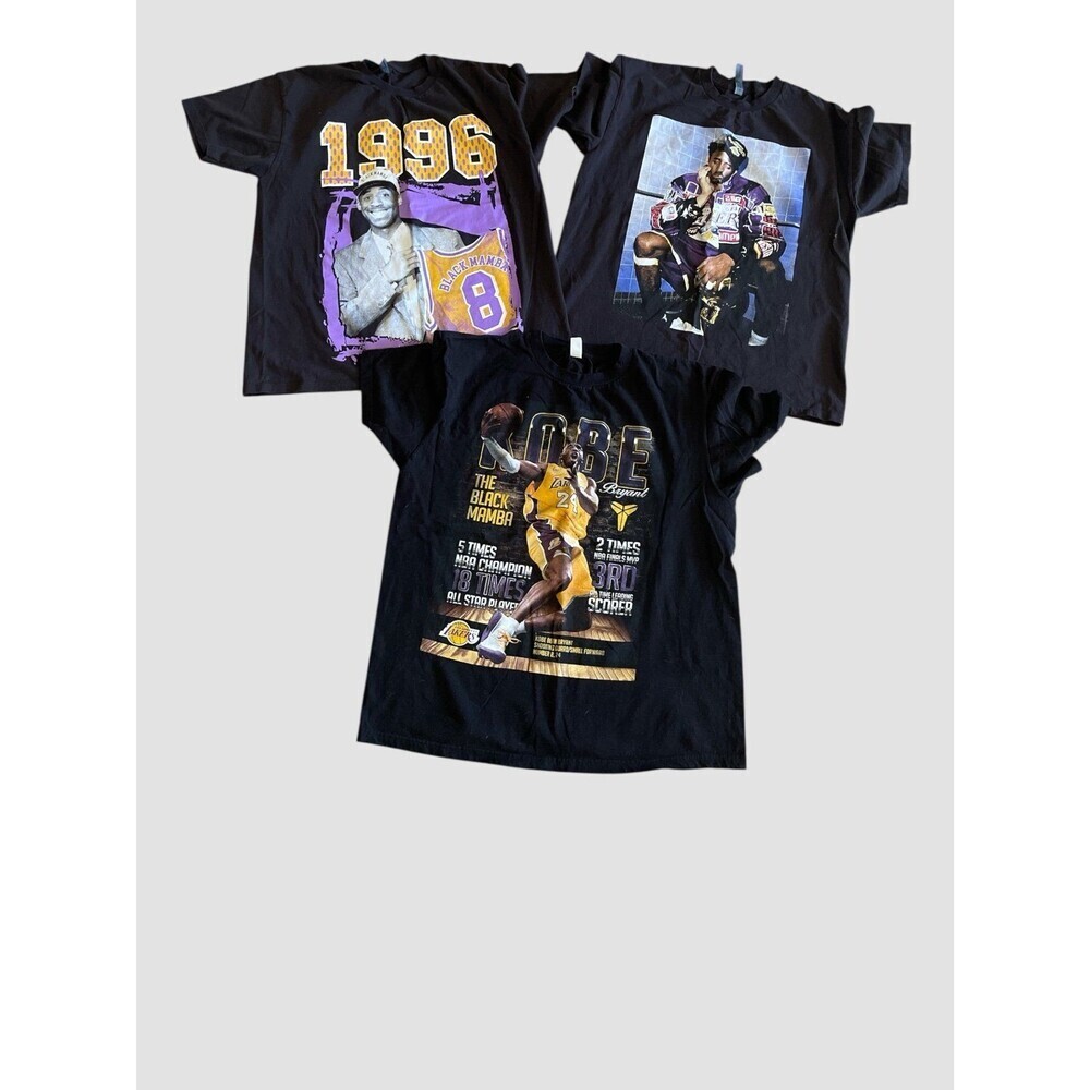 Lot Of 3 Kobe Bryant T-Shirts Men’s Size XL Black Graphic Tees - Picture 2 of 4
